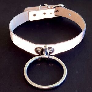 DOLLS KILL Reflective O-Ring Choker Necklace